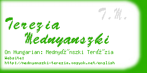 terezia mednyanszki business card